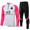 Paris Saint-Germain Trenings Collegegenser Set 22-23 Kvart-Zip Hvit Svart - Barn